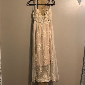 Umgee Large Ivory Midi Dress Lace